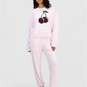 Wild Skye - Pink Cherry Pajama Lounge Set - Women’s Medium